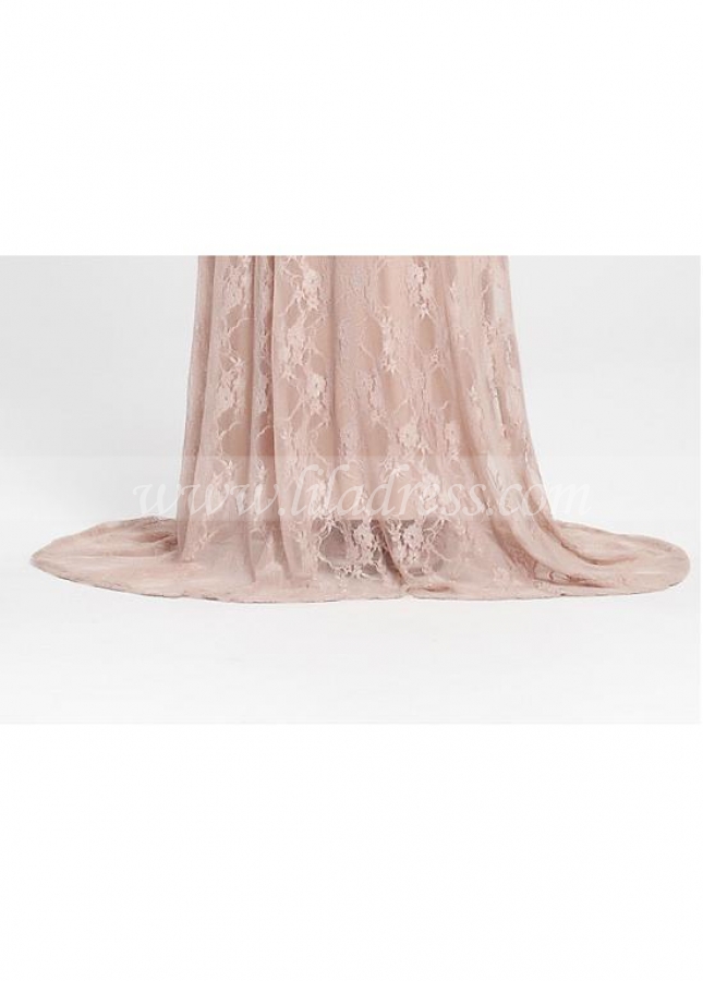 Sexy Lace Strapless Sheath Evening / Bridesmaid Dress