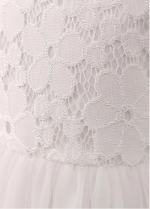 Modest Tulle & Lace Jewel Neckline A-line Flower Girl Dress