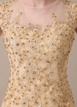 Elegant Lace & Chiffon Jewel Neckline Full-length A-line Mother of The Bride Dresses