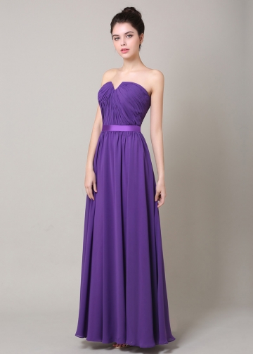 Elegant Chiffon Sweetheart Neckline A-line Bridesmaid Dress