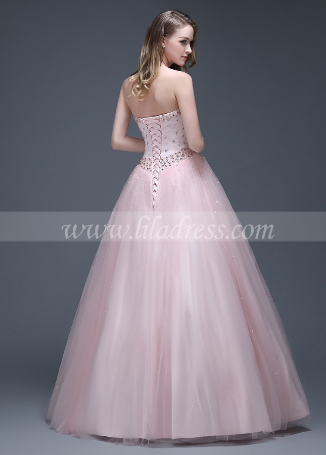 Beautiful Tulle Sweetheart Neckline Full-length Ball Gown Prom Dresses