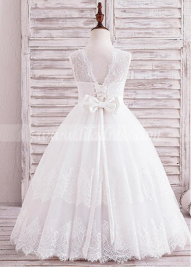 Lovely Tulle Jewel Neckline A-line Flower Girl Dress