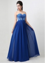 Marvelous Chiffon Sweetheart Neckline Prom / Bridesmaid Dresses With Lace Appliques