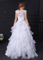 Amazing Lace & Organza Satin A-line Wedding Dress