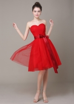 Lovely Tulle Sweetheart Neckline Knee-length A-line Bridesmaid Dress