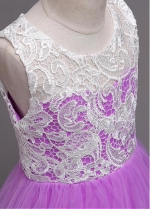 Marvelous Tulle & Lace Jewel Neckline A-line Flower Girl Dress