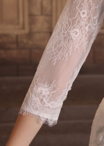 Romantic Tulle & Lace V-neck Neckline Mermaid Wedding Dresses