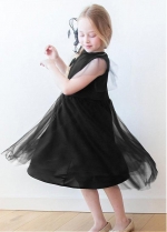 Fabulous Tulle & Satin Jewel Neckline A-line Flower Girl Dresses