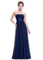 Charming Chiffon Strapless Neckline A-line Prom / Bridesmaid Dresses With Pleats