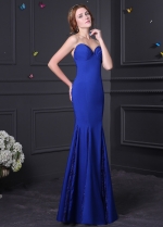 Chic Strech Charmeuse & Lace Sweetheart Neck Mermaid Prom Dresses