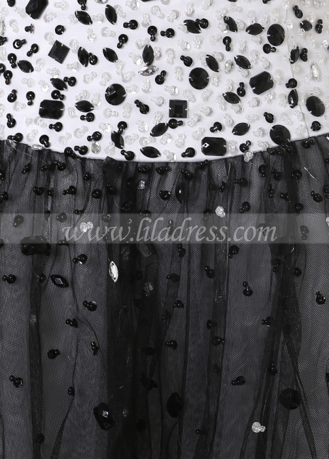 Chic Tulle & Satin Sweetheart Neckline A-Line Homecoming Dresses