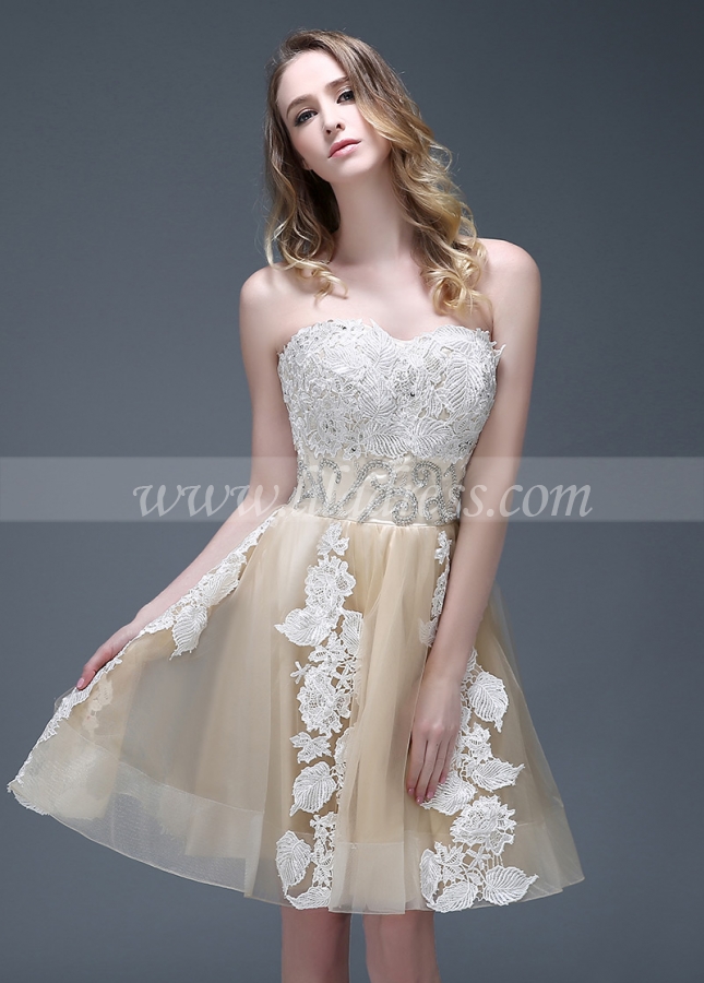Wonderful Tulle Sweetheart Neckline Short A-line Homecoming Dresses