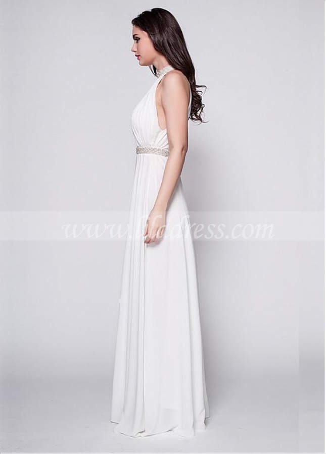 Fabulous Chiffon High-Collar Neckline A-Line Formal Dress