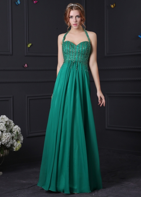 Gorgeous Silk Like Chiffon & Stretch Satin Sweetheart Neckline A-Line Prom Dresses