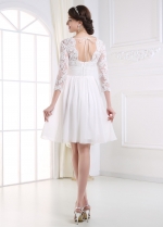 Amazing Chiffon A-line V-neck Empire Waist Short Wedding Dress
