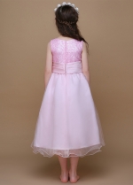 Sparkling Sequin Lace & Tulle Scoop Neckline A-Line Flower Girl Dresses