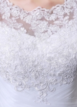 Glamorous Tulle Bateau Neckline Lace Appliques Mermaid Wedding Dresses