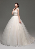 Gorgeous Tulle & Organza Sweetheart Neckline Ball Gown Wedding Dresses With Lace Appliques