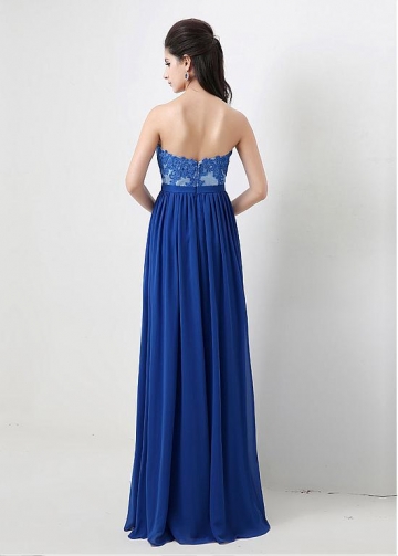 Marvelous Chiffon Sweetheart Neckline Prom / Bridesmaid Dresses With Lace Appliques