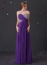 Brilliant Chiffon Sweetheart Neckline A-Line Prom Dresses