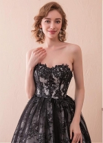 Luxury Tulle & Lace Sweetheart Neckline Ball Gown Evening Dress