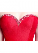 Elegant Taffeta Sweetheart Neckline Mini-length A-Line Homecoming Dresses With Beadings
