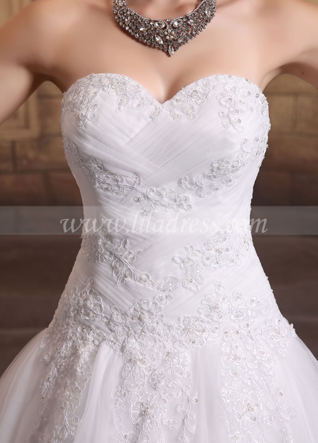 Elegant Tulle Off-the-shoulder Neckline A-line Wedding Dresses With Detachable Jacket