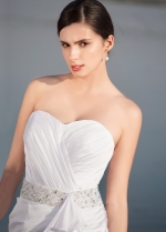 Elegant Satin Chiffon Sweetheart Neckline A-line Wedding Dresses
