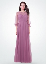 Glamorous Jewel Neckline A-line Evening Dresses