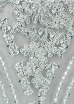Shining Tulle V-neck Neckline Sheath/Column Formal Dresses With Beadings
