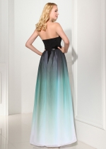 Fashionable Gradient Chiffon Sweetheart Neckline A-Line Prom Dresses