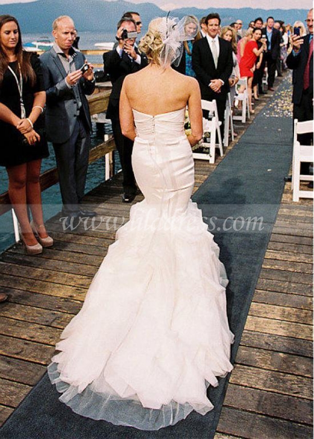 Gorgeous Sweetheart Neckline Mermaid Wedding Dresses With Beadings
