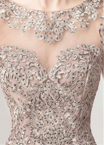 Chiffon Jewel Neckline A-line Evening Dresses