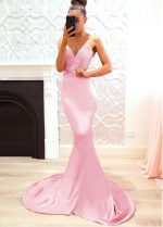 Alluring Lace & Stretch Satin Sweetheart Neckline Floor-length Mermaid Bridesmaid Dresses With Belt