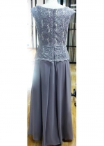 Alluring Lace & Chiffon Jewel Neckline Full-length Sheath/Column Mother Of The Bride Dresses With Beadings & Sequins