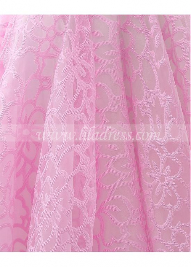 Lovely Pink Jewel Neckline A-line Short Homecoming Dress
