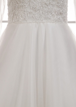 Marvelous Tulle Jewel Neckline A-line Wedding Dress With Beaded Lace Appliques