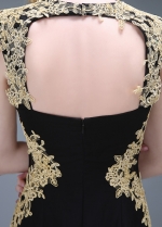 Elegant Chiffon Black Mermaid Evening / Prom Dresses