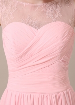 Elegant Chiffon Bateau Neckline Full-length A-line Bridesmaid Dresses