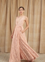 Blush Pink Lace Wedding Dresses Boho Style