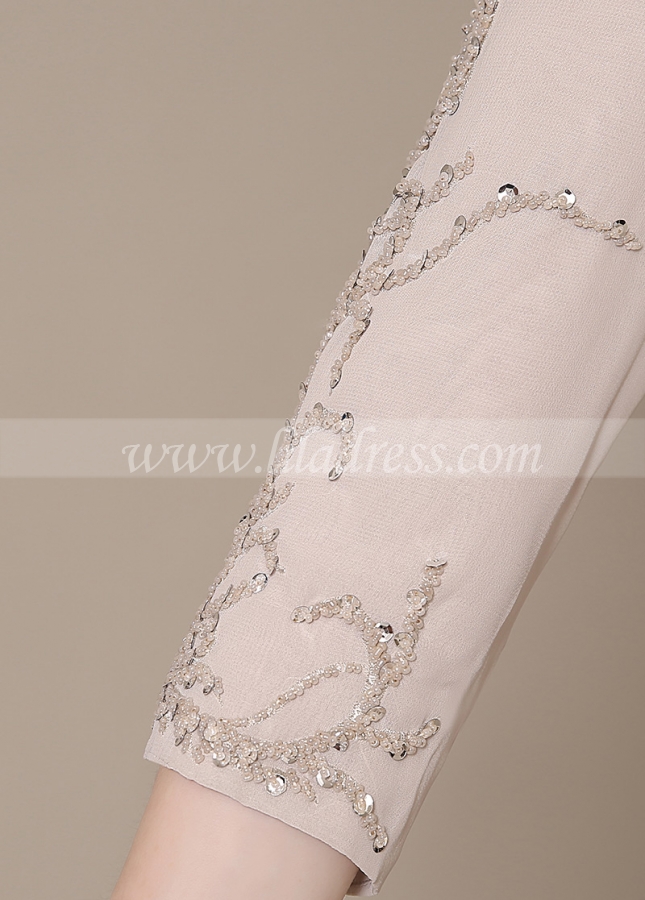 Elegant Chiffon Bateau Neckline Full-length A-line Mother of The Bride Dresses