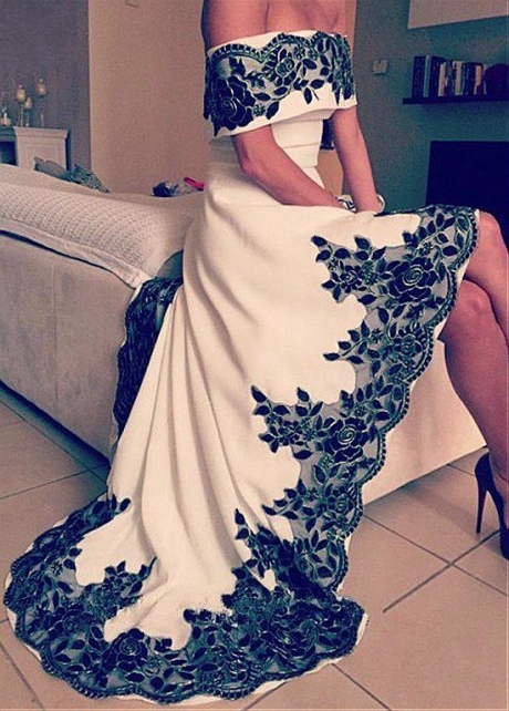 Modern Satin Off-the-shoulder Neckline Hi-lo A-line Prom Dresses With Lace Appliques