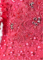 Marvelous Lace Scoop Neckline Sheath/Column Evening Dresses With Beadings