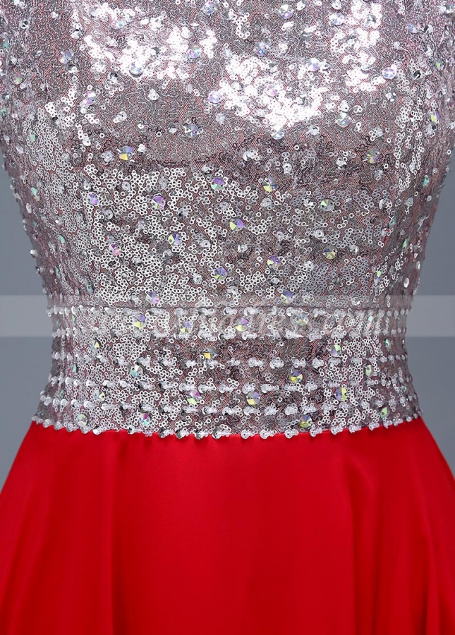 Alluring Chiffon Bateau Neckline Full-length A-line Prom Dresses