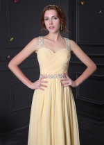 Brilliant Chiffon & Stretch Satin Sweetheart Neckline A-Line Prom Dresses