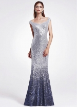 Brilliant Sequin Lace Off-the-shoulder Neckline Sheath/Column Evening Dresses