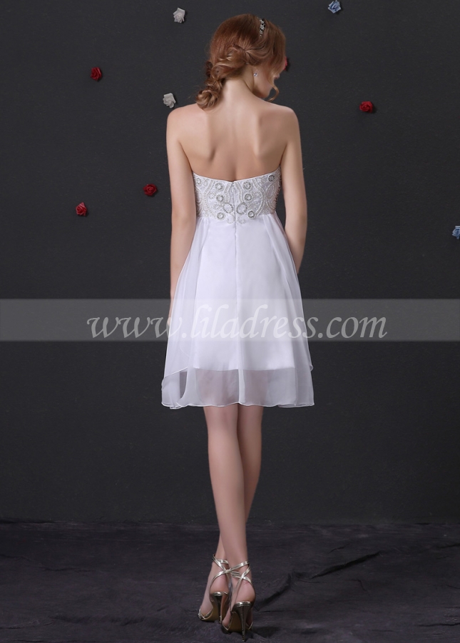 Charming Chiffon & Stretch Satin Sweetheart Neckline A-Line Homecoming Dresses