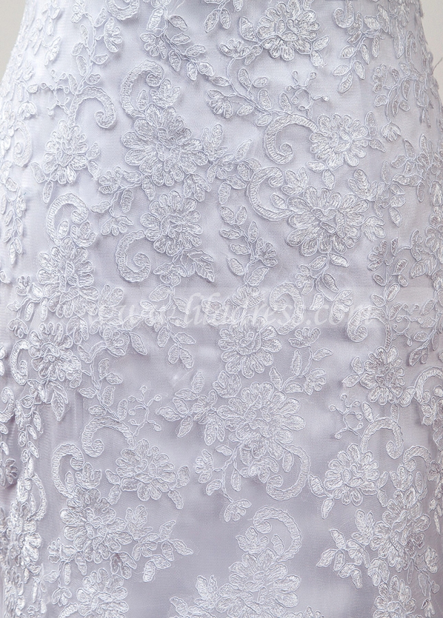 Wonderful Tulle & Organza Spaghetti Straps Neckline Natural Waistline Mermaid Wedding Dress With Lace Appliques & Beadings