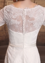 Romantic Tulle & Lace V-neck Neckline Mermaid Wedding Dresses