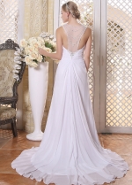 Stunning Chiffon Scoop Neckline A-line Wedding Dresses